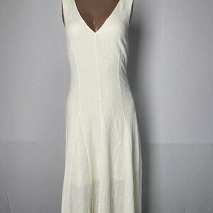 Rag & Bone Women’s Lou V-Neck Tank Midi Dress Size S Ivory